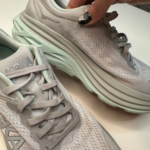 HOKA Bondi 8 Stardust Aqua Breeze Sneakers - Picture 4 of 7